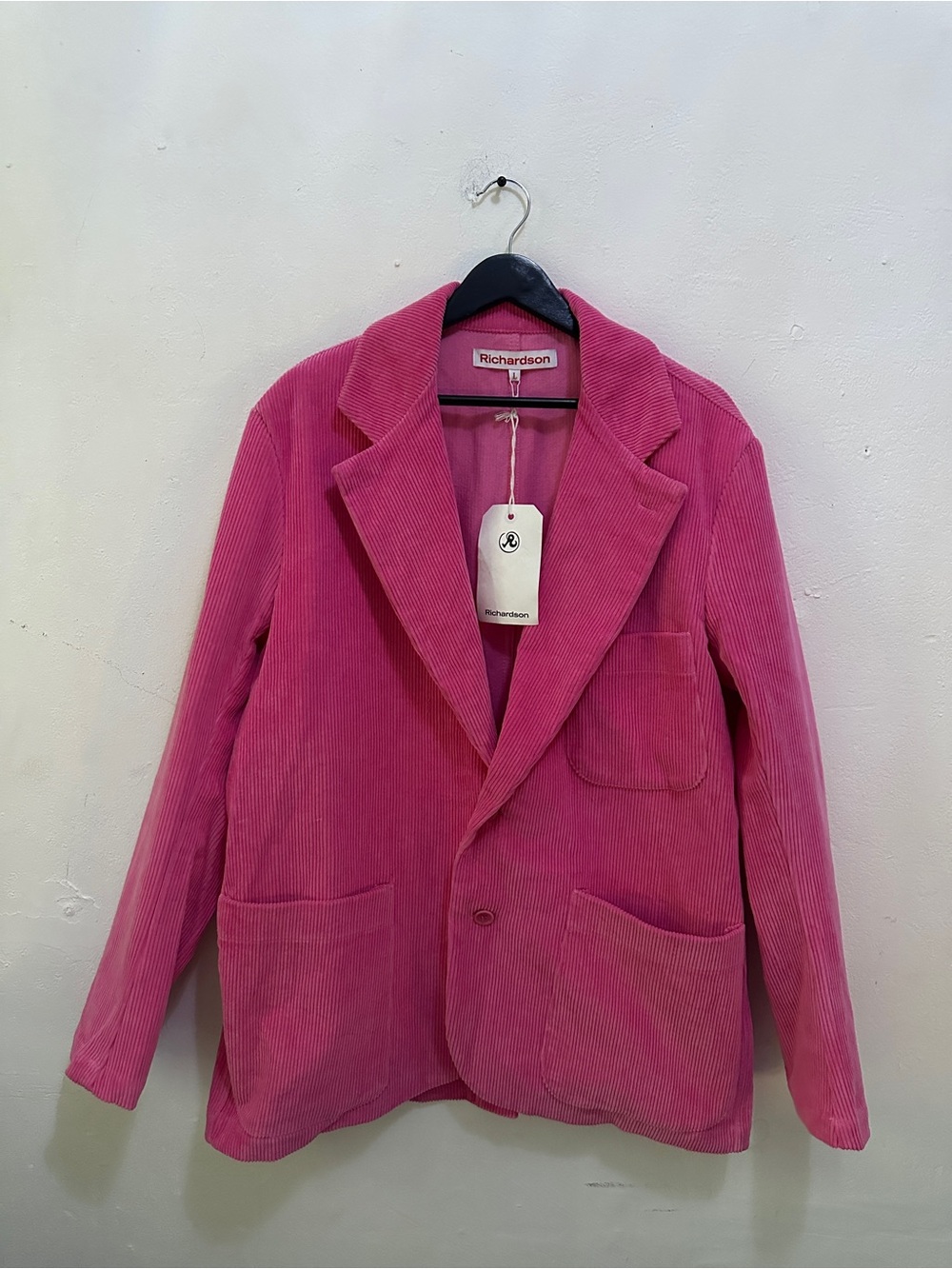 Richardson Pink Corduroy Blazer Jacket L NWT Made in USA Cotton Unisex
